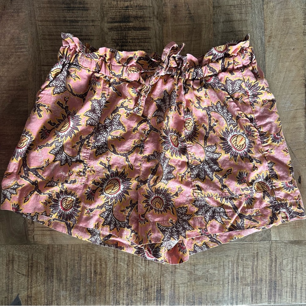 C&C California linen print shorts